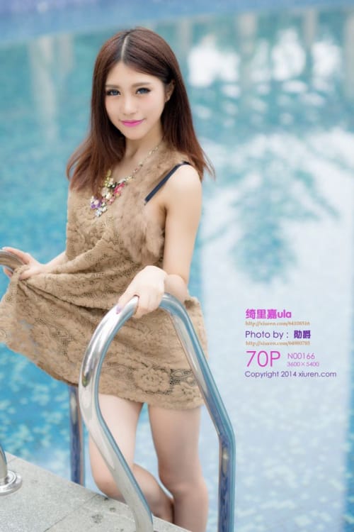 美媛馆美女模特绮里嘉ula护士装制服湿身诱惑泰国旅拍