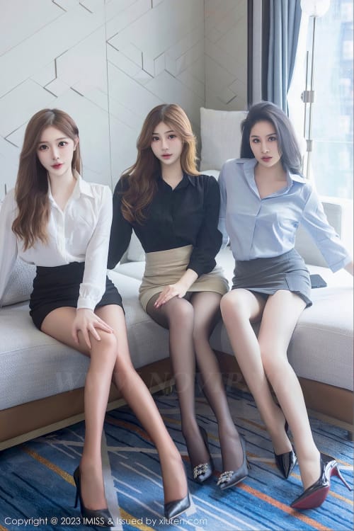 爱蜜社模特@Lavinia肉肉@Jermy@Lindalinda丝袜OL写真