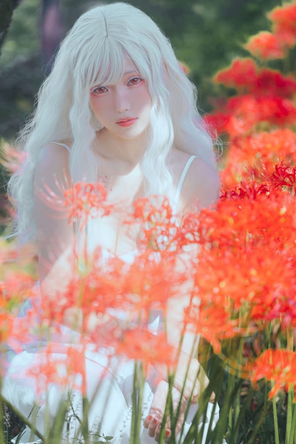 ElyEE子白色长裙 - 白瓷彼岸White spider lily
