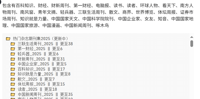 30种热门付费杂志与期刊合集-2025 ‖ 更新中