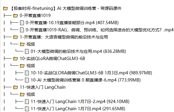【极客时间-finetuning】AI 大模型微调训练营 - 带源码课件