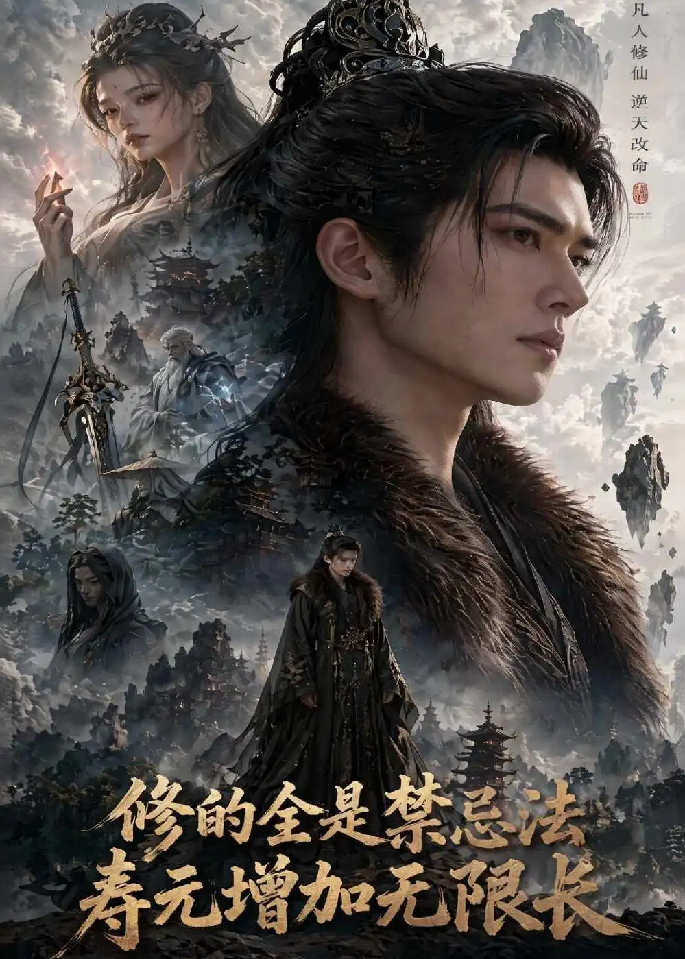 修的全是禁忌法寿元增加无限长（105集）AI短剧