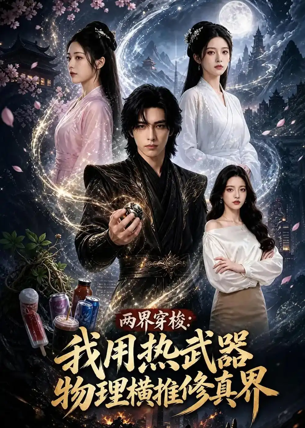 两界穿梭我用热武器物理横推修真界（80集）AI短剧