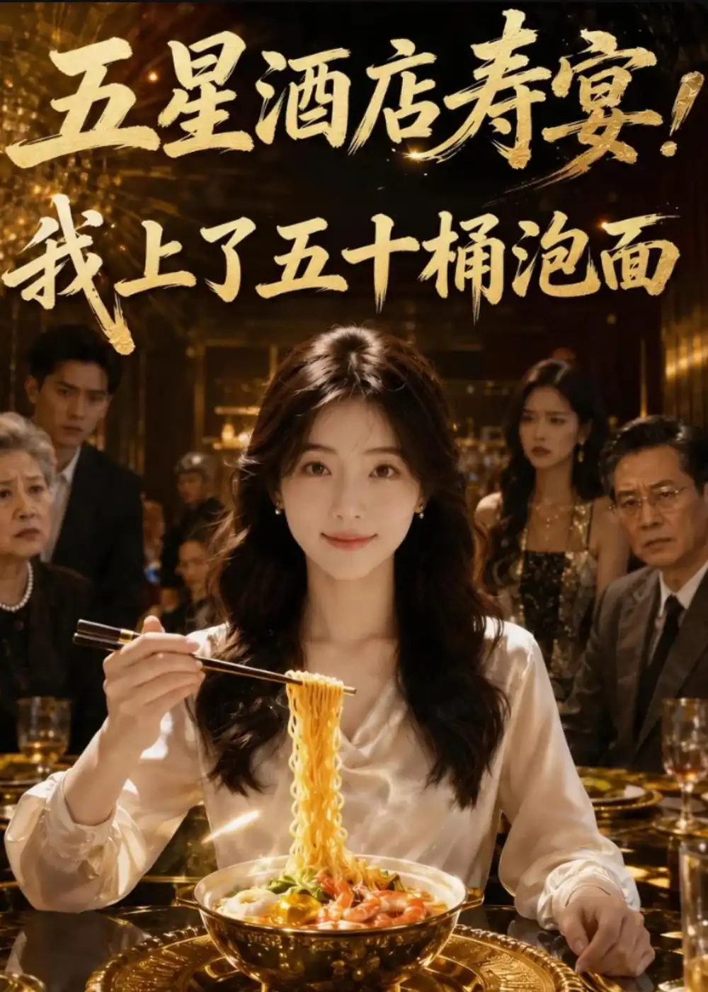 五星酒店寿宴我上了五十桶泡面（48集）AI短剧