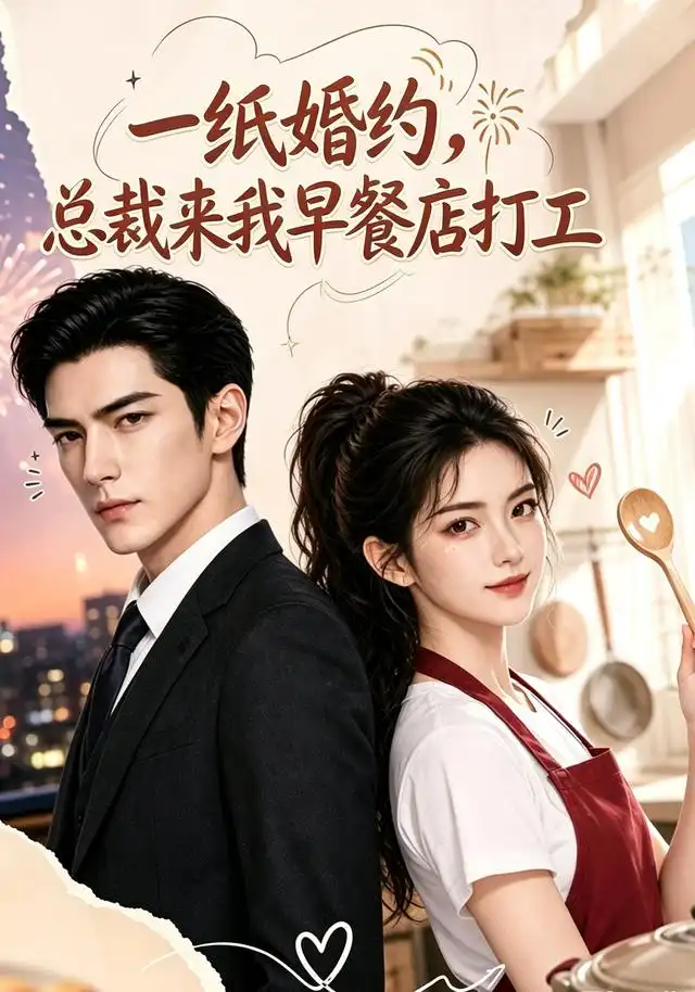 一纸婚约总裁来我早餐店打工（48集） AI短剧