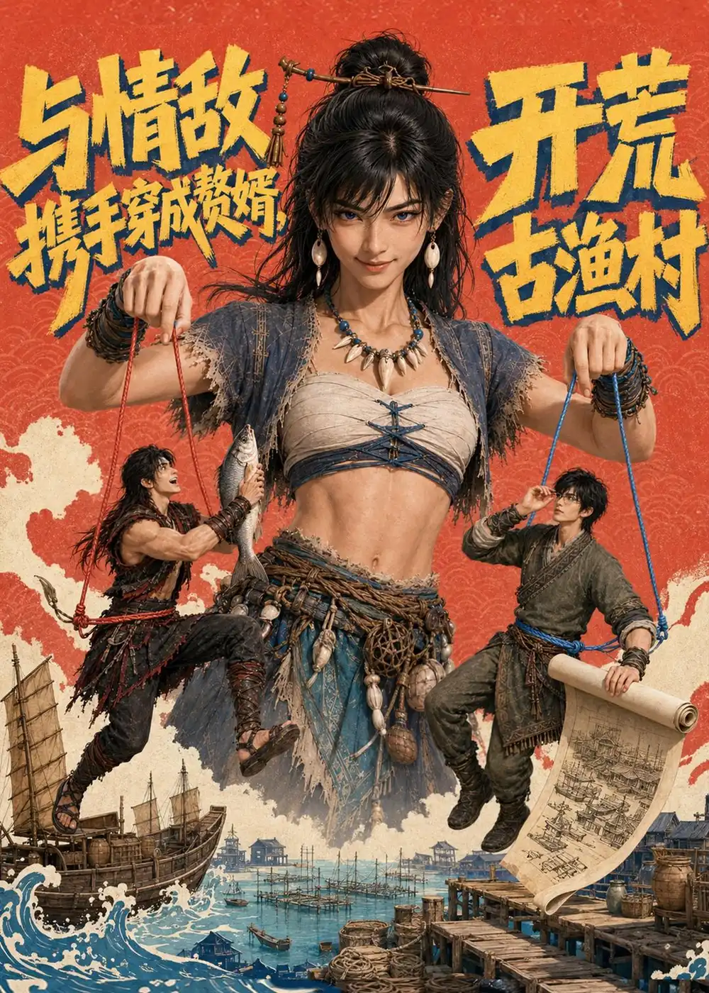 与情敌携手穿成赘婿开荒古渔村 （60集）