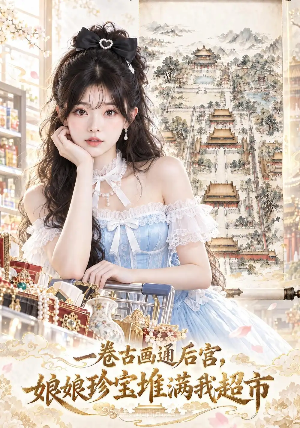 一卷古画通后宫娘娘珍宝堆满我超市（70集）