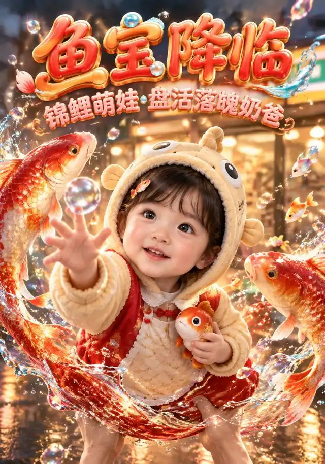 鱼宝降临锦鲤萌娃盘活落魄奶爸（306集）