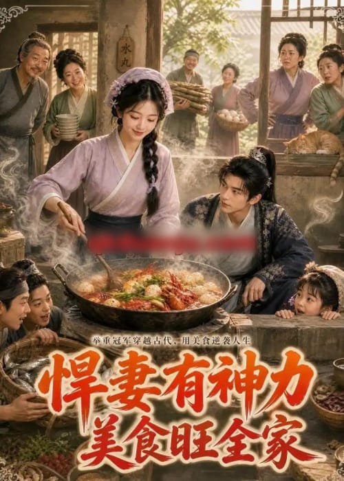 悍妻有神力，美食旺全家（75集全）AI短剧