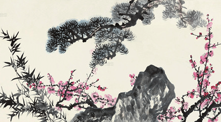 在的传统文化中，哪三种植物被比喻为岁寒三友？