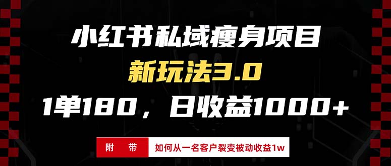 小红书瘦身项目3.0模式，新手小白日赚收益1000+（附从一名客户裂变收益... - 中创网项目