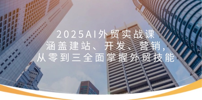 2025AI外贸实战课：涵盖建站、开发、营销, 从零到三全面掌握外贸技能 - 中创网项目