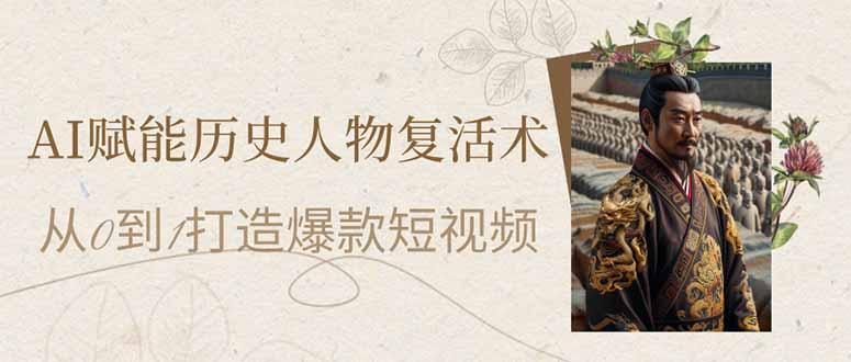 AI赋能历史人物复活术：从0到1打造爆款短视频 - 中创网项目