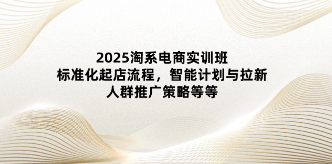 2025淘系电商实训班：标准化起店流程，智能计划与拉新，人群推广策略等等 - 中创网项目