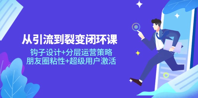 从引流到裂变闭环课：钩子设计+分层运营策略，朋友圈粘性+超级用户激活 - 中创网项目