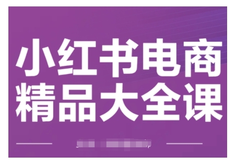 小红书电商精品大全课，快速掌握小红书运营技巧，实现精准引流与爆单目标，轻松玩转小红书电商 - 冒泡网项目