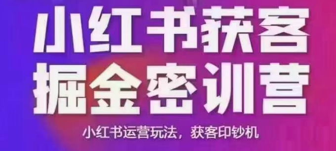 小红书获客掘金线下课，录音+ppt照片，小红书运营玩法，获客印钞机 - 冒泡网项目