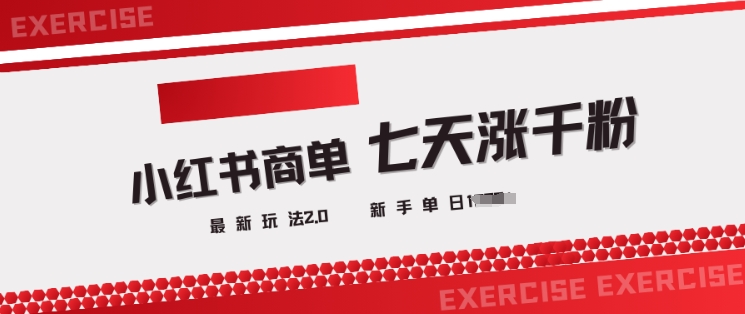 小红书商单2.0最新玩法，3天涨千粉单日变现多张 - 冒泡网项目