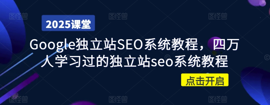 Google独立站SEO系统教程，四万人学习过的独立站seo系统教程 - 冒泡网项目