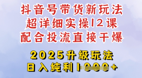 2025全新升级抖音带货玩法，一天纯利四位数，从剪辑到选品再到发布投流，超详细玩法揭秘 - 冒泡网项目