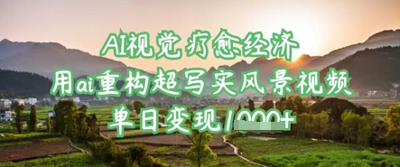 AI视觉疗愈经济：用ai重构超写实风景视频，单日变现多张 - 冒泡网项目