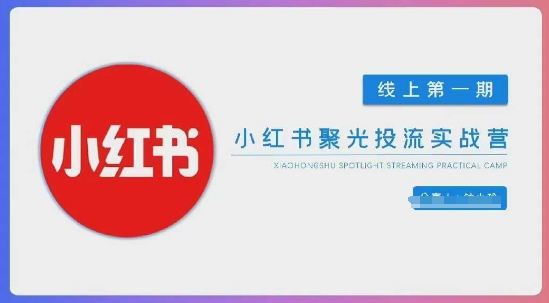 小红书聚光陪跑第一期，教你从0到1玩转小红书聚光投流，搭建小红书付费投流团队，更快的见到效果 - 冒泡网项目