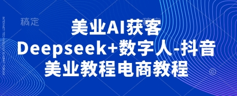美业AI获客Deepseek+数字人-抖音美业教程电商教程 - 冒泡网项目