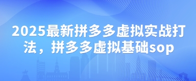 2025最新拼多多虚拟实战打法，拼多多虚拟基础sop - 冒泡网项目