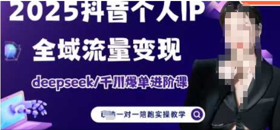 2025个人IP短视频带货(进阶版)全域流量变现，deepseek千川爆单进阶课 - 冒泡网项目