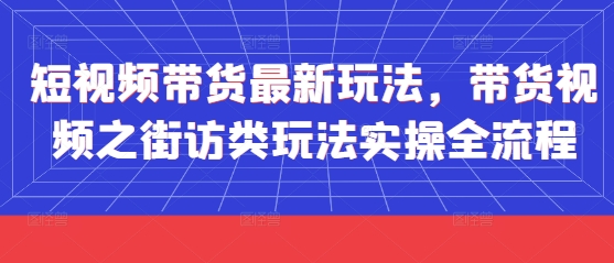 短视频带货最新玩法，带货视频之街访类玩法实操全流程 - 冒泡网项目