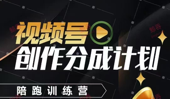 视频号创作分成计划陪跑训练营，手把手教会你如何制作视频，细水长流型项目 - 冒泡网项目