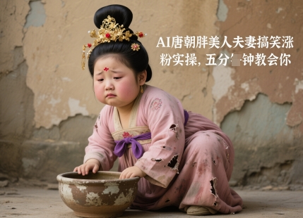 AI唐朝胖美人夫妻搞笑涨粉实操，五分钟教会你 - 冒泡网项目