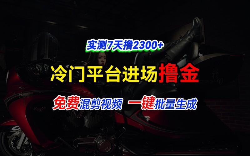 全新冷门平台vivo视频，快速免费进场搞米，通过混剪视频一键批量生成，实测7天撸2300+ - 福缘网项目
