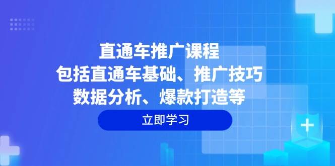 直通车推广课程：包括直通车基础、推广技巧、数据分析、爆款打造等 - 福缘网项目