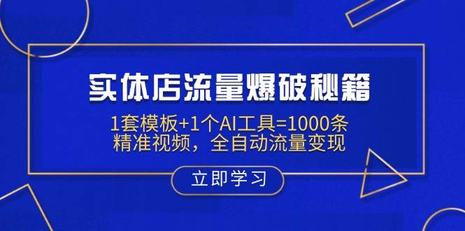 实体店流量爆破秘籍：1套模板+1个AI工具=1000条精准视频，全自动流量变现 - 福缘网项目
