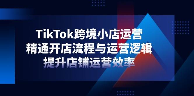 TikTok跨境小店运营，精通开店流程与运营逻辑，提升店铺运营效率 - 福缘网项目