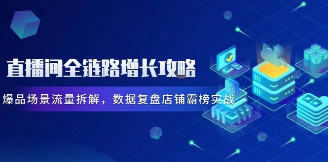 直播间全链路增长攻略，爆品场景流量拆解，数据复盘店铺霸榜实战 - 福缘网项目