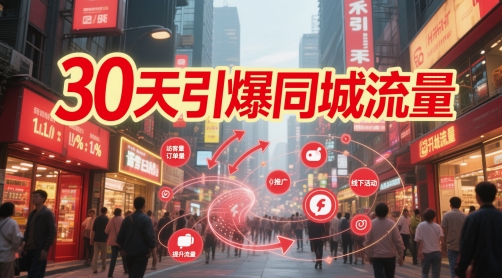 30天引爆同城流量：团购篇 认知篇 流量篇 来客篇 达人篇 老板人设IP篇 投流篇 - 冒泡网项目