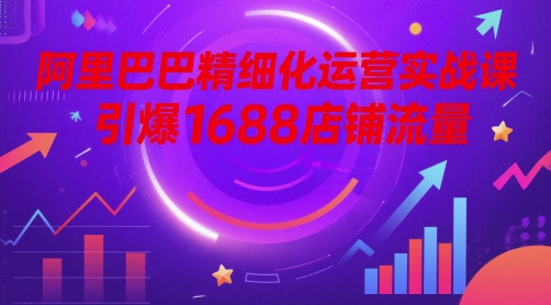 阿里巴巴精细化运营实战课，引爆1688店铺流量 - 冒泡网项目
