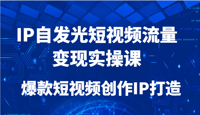 IP自发光短视频流量变现实操课，爆款短视频创作IP打造 - 福缘网项目