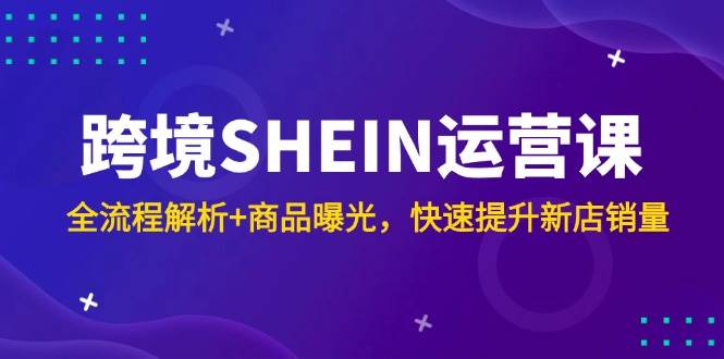 跨境SHEIN运营课，全流程解析+商品曝光，快速提升新店销量 - 福缘网项目