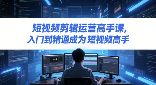 短视频剪辑运营高手课，入门到精通成为短视频高手 - 冒泡网项目