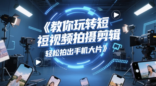 教你玩转短视频拍摄剪辑，轻松拍出手机大片 - 冒泡网项目