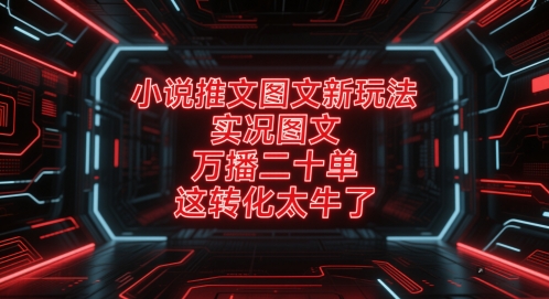 小说推文图文新玩法，实况图文，万播二十单，这转化太牛了！ - 冒泡网项目