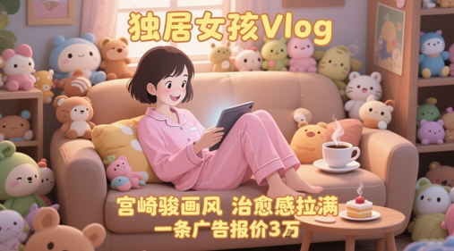 单个账号涨粉71W！用AI制作独居女孩Vlog，宫崎骏画风，治愈感拉满，一条广告报价3W - 冒泡网项目