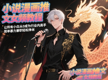 小说漫画推文女频教程，让所有小白从0成为行业内高手，简单暴力兼职轻松挣米 - 冒泡网项目