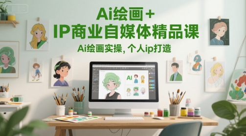 Ai绘画+IP商业自媒体精品课，Ai绘画实操，个人ip打造 - 冒泡网项目
