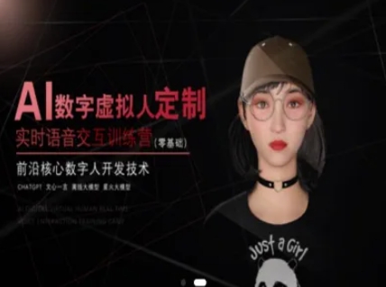 AI数字虚拟人定制，实时语音交互训练营（零基础），前沿核心数字人开发技术 - 冒泡网项目