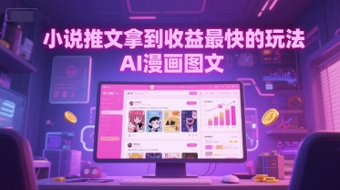 小说推文拿到收益最快的玩法，AI漫画图文 - 冒泡网项目