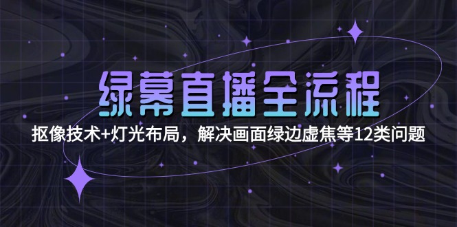 绿幕直播全流程：抠像技术+灯光布局，解决画面绿边虚焦等12类问题 - 中创网项目